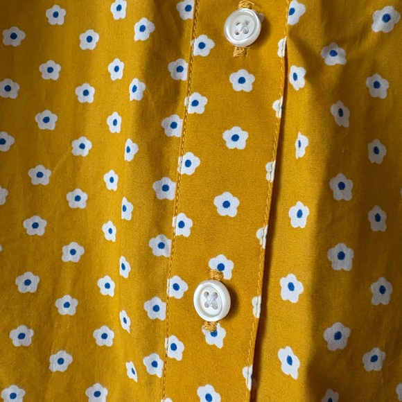 Yellow Floral Button-Up Shirt - Picture 3 of 3